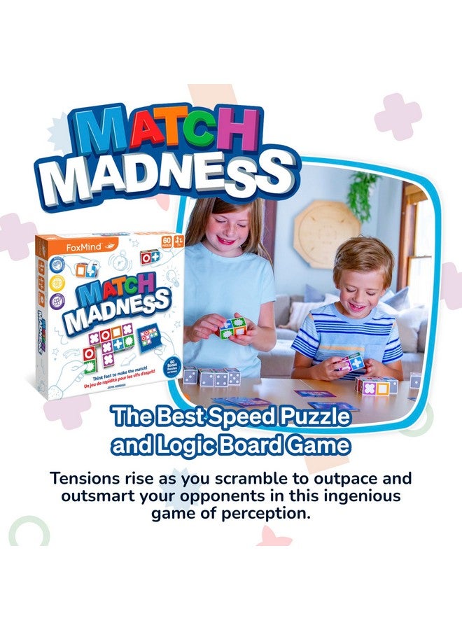 FoxMind Games Foxmind Match Madness Board Game, Dual Mode Visual Recognition Matching Board Game, Fast Paced Puzzle Game to Develop Problem Solving Skills, Fun Board Games for Adults and Family - Image 2
