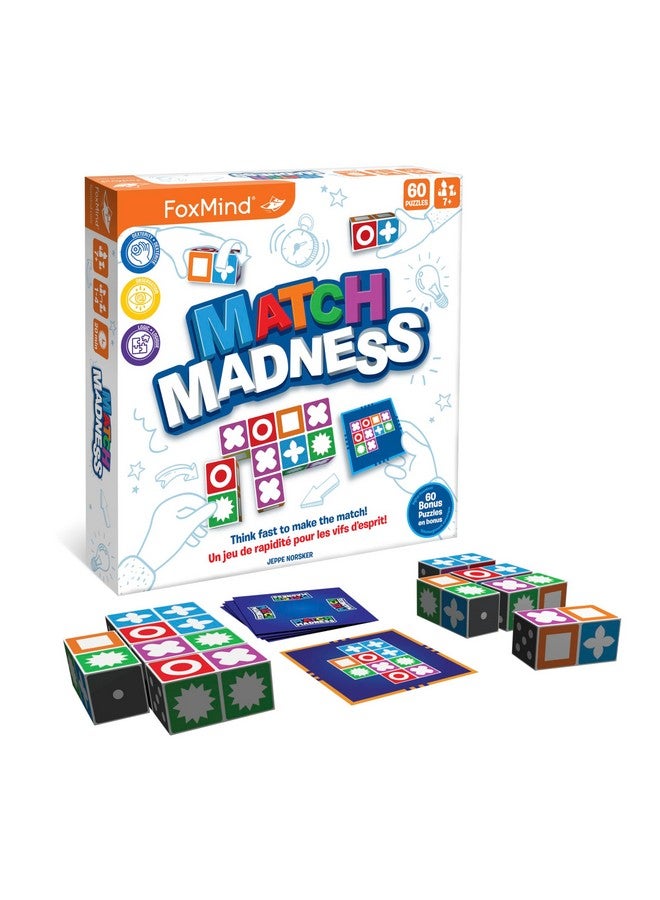 FoxMind Games Foxmind Match Madness Board Game, Dual Mode Visual Recognition Matching Board Game, Fast Paced Puzzle Game to Develop Problem Solving Skills, Fun Board Games for Adults and Family - Image 1