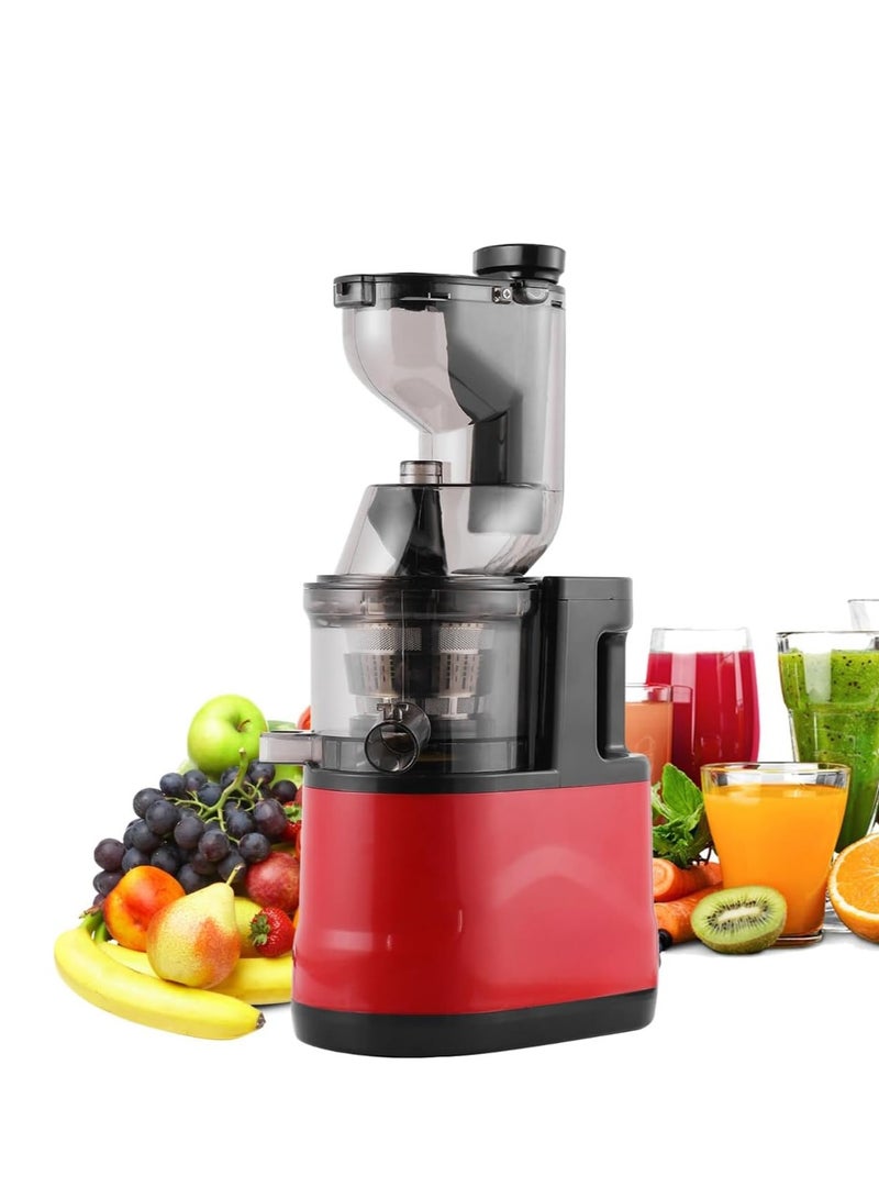 بلو فاير عصارة بطيئة متعددة الوظائف - فتحة تغذية كبيرة 8 سم للفواكه والخضروات الكاملة - عصر على البارد، عالي الجودة، صامت، سهل التنظيف، مواد آمنة للأطفال - عصارة كهربائية للمنزل أو السفر - Image 1
