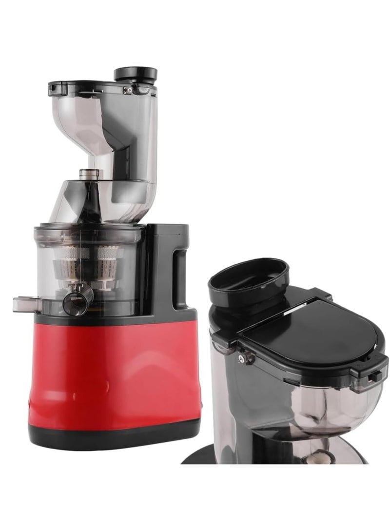 بلو فاير عصارة بطيئة متعددة الوظائف - فتحة تغذية كبيرة 8 سم للفواكه والخضروات الكاملة - عصر على البارد، عالي الجودة، صامت، سهل التنظيف، مواد آمنة للأطفال - عصارة كهربائية للمنزل أو السفر - Image 2