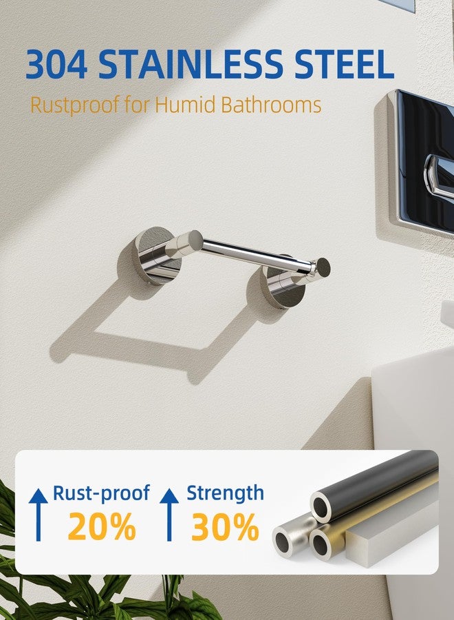 RUACQ Bathroom Toilet Paper Holder, Double Post Pivoting Wall Mounted Toilet Paper Holders, Stainless Steel and Zinc Alloy Bathroom Tissue Holder(Chrome) - Image 4