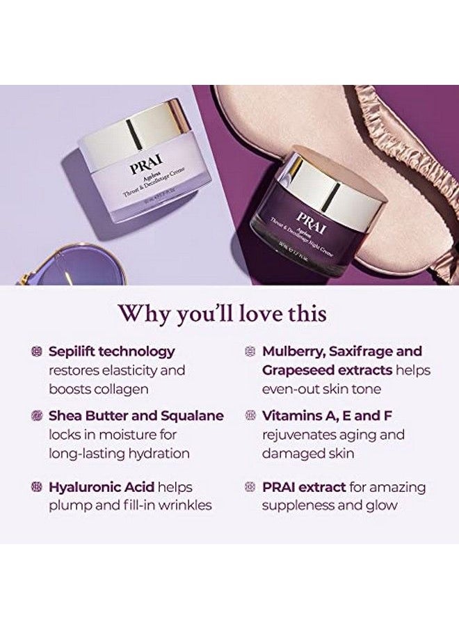 Prai Beauty Around The Clock Neck Kit Antiaging Neck Crème Boxed Gift Set 0.5 Oz Each  - Image 4