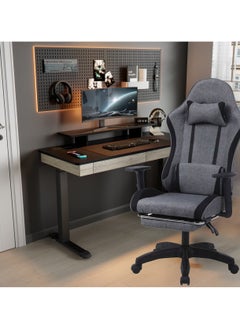 ACPLAY Ergonomic Gaming Chair with Footrest and Lumbar Support High Back Adjustable Height Breathable Advanced Fabric Recliner for Adults  - Image 4