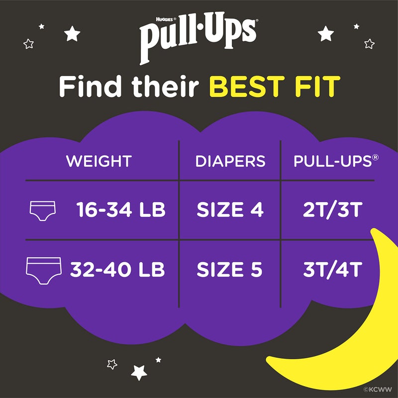 Pull-Ups Boys' Nighttime Potty Training Pants Training Underwear, 2T-3T, 21 Ct - Image 5