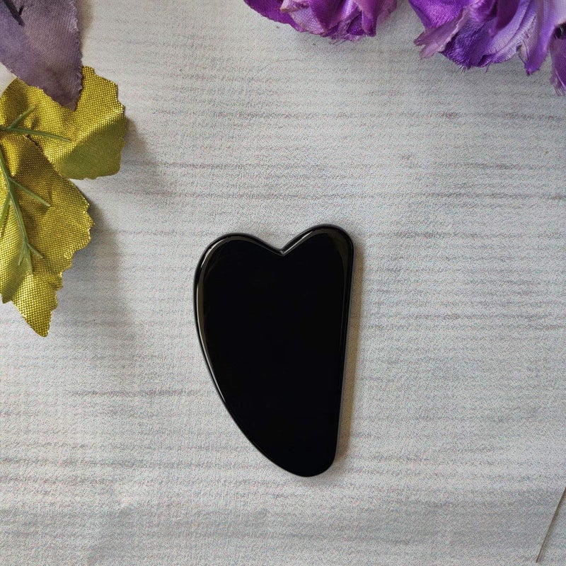 TechPro Gua Sha Facial Tool, Natural Jade Stone Guasha Board For SPA Acupuncture Therapy Trigger Point Treatment, Gua Sha Scraping Massager Tool, Face Roller And Manual Massage Stone For Skin Care - Image 1