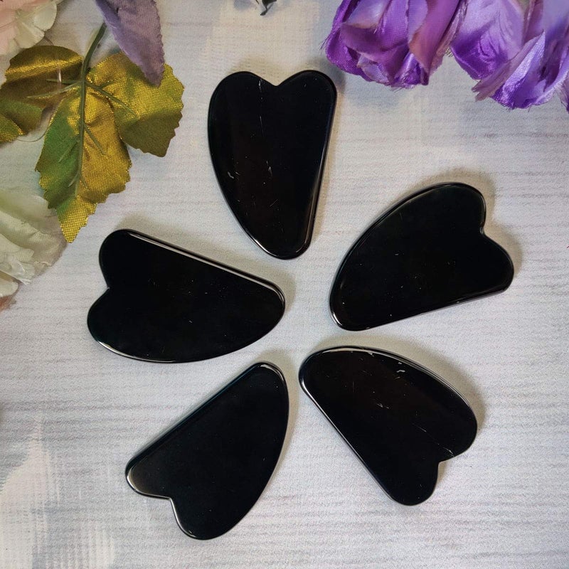 TechPro Gua Sha Facial Tool, Natural Jade Stone Guasha Board For SPA Acupuncture Therapy Trigger Point Treatment, Gua Sha Scraping Massager Tool, Face Roller And Manual Massage Stone For Skin Care - Image 2