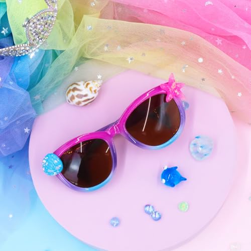 PinkSheep Sunglasses for Girls, Baby Kids Polarized Sunglass with Case, Mermaid Glasses UV400 Protection Plastic Frame - Image 3