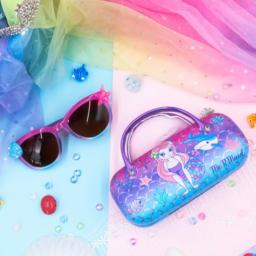 PinkSheep Sunglasses for Girls, Baby Kids Polarized Sunglass with Case, Mermaid Glasses UV400 Protection Plastic Frame - Image 4