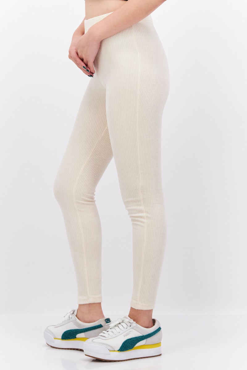 Etam Women Regular Fit Solid Pant, Beige - Image 2