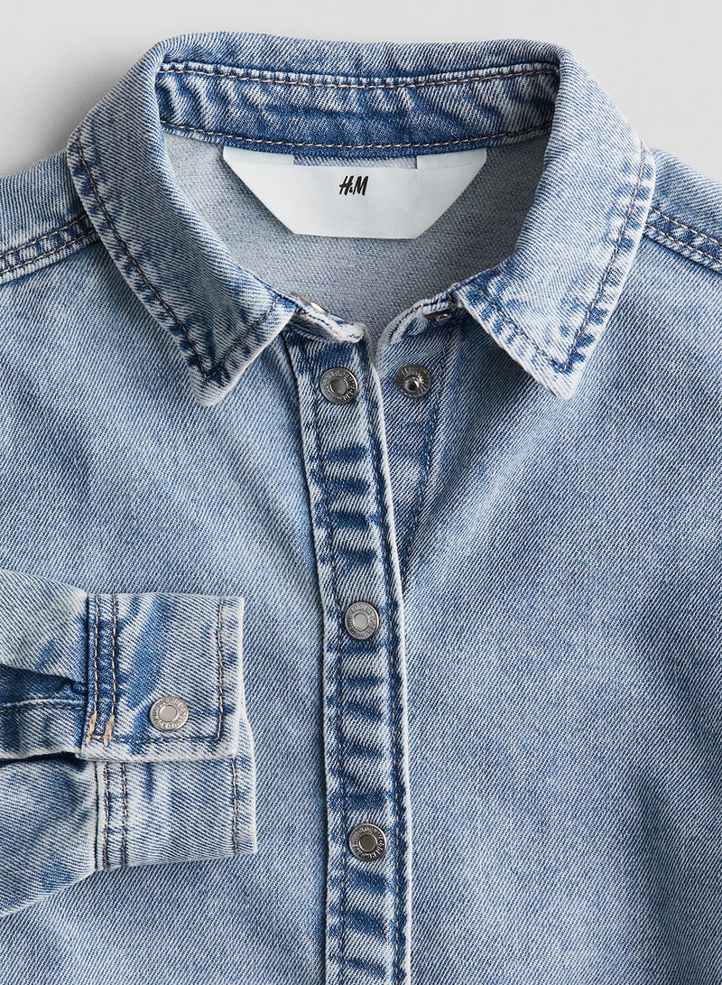 H&M Denim Shirt Dress - Image 2