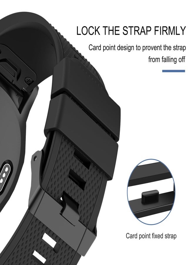 Meliya 6-Pack Band keepers Compatible with Garmin Forerunner 265/255/35/235, Forerunner 965/955/945/935 Watch Bands, Silicone Replacement Watch Band Loop/Holder/Retainer Fastener Rings (Black) - Image 3