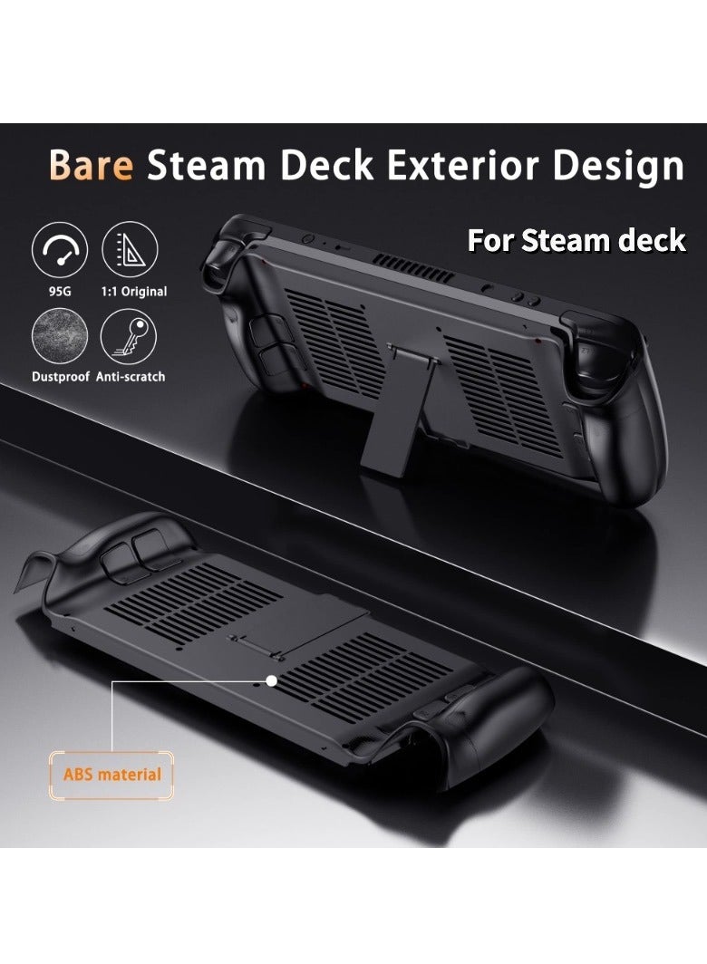 Compatible with Steam deck main engine cooling back shell with bracket.Unique Backshell for Steam Deck Case with Cooling Vents and Stand,Anti-Scratch dustproof protective Steam Deck cover,Premium ABS  - Image 1