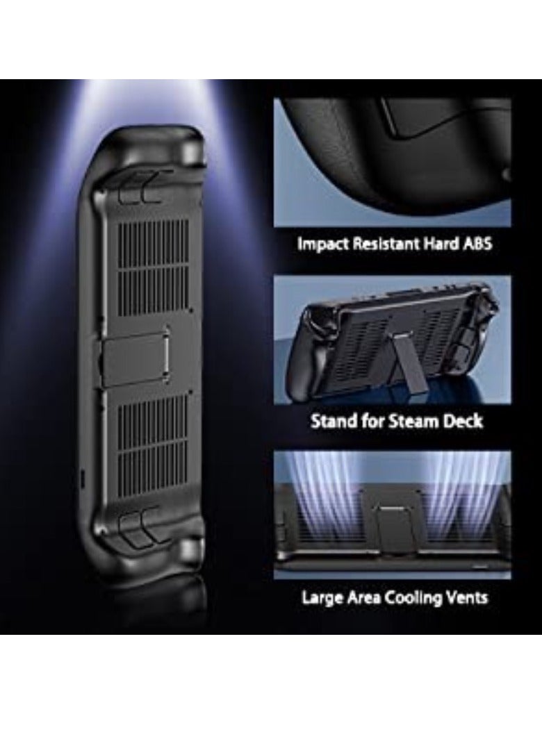 Compatible with Steam deck main engine cooling back shell with bracket.Unique Backshell for Steam Deck Case with Cooling Vents and Stand,Anti-Scratch dustproof protective Steam Deck cover,Premium ABS  - Image 3