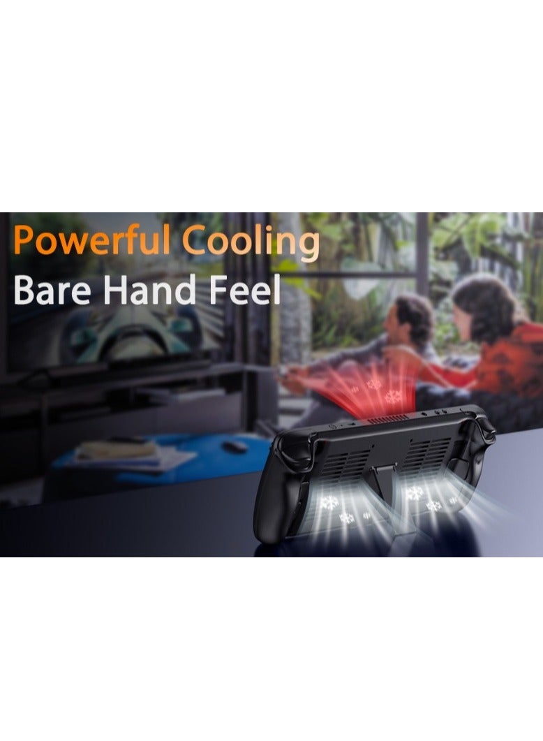Compatible with Steam deck main engine cooling back shell with bracket.Unique Backshell for Steam Deck Case with Cooling Vents and Stand,Anti-Scratch dustproof protective Steam Deck cover,Premium ABS  - Image 4