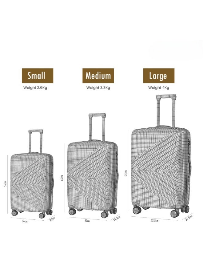travel Line Blue 3-Piece Luggage Set – Lightweight Hard Shell Suitcase with Spinner Wheels & Telescopic Handle – Durable Travel Trolley Bags - Image 3