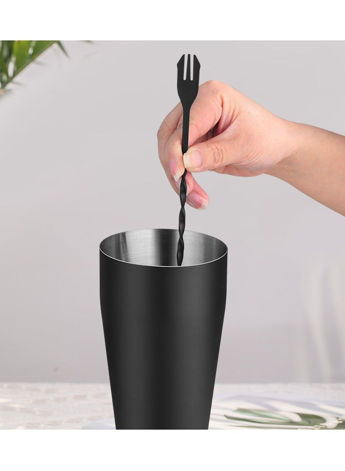 general Bartender Set Bar Tools Cocktail Making Stainless Steel Matte Black Bartender Full Set (Black) - Image 4