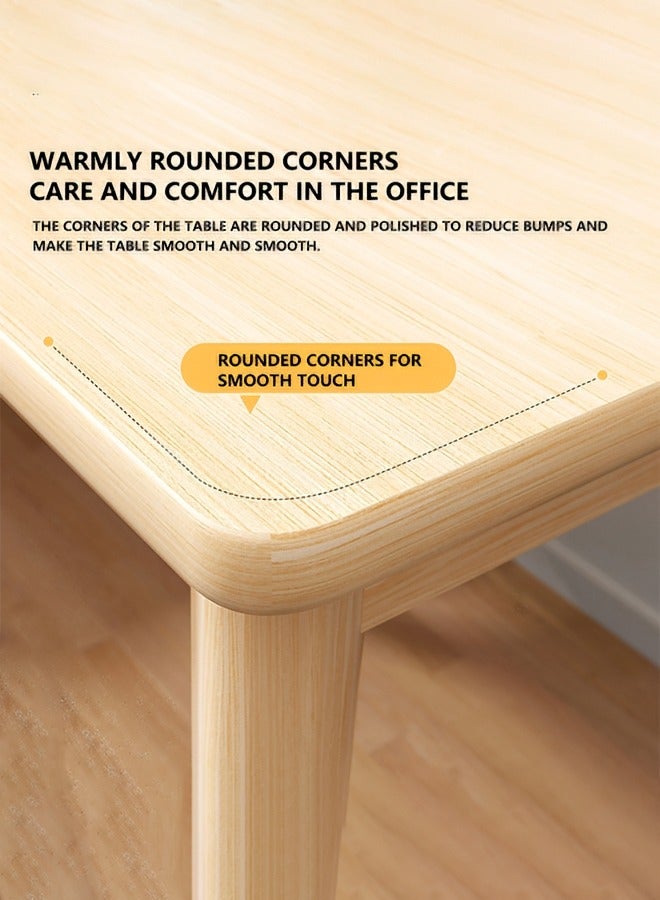 تايمي مكتب كمبيوتر, مكتب عمل, طاولة دراسة, طاولة طعام حديثة بأرجل خشبية صلبة، مكتب منزلي للدراسة والكتابة مقاس: 80x60x75 سم - Image 5