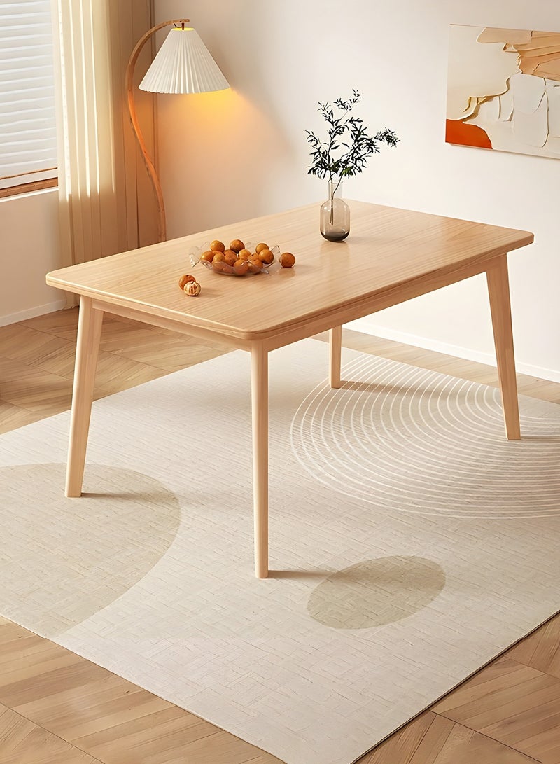 تايمي مكتب كمبيوتر, مكتب عمل, طاولة دراسة, طاولة طعام حديثة بأرجل خشبية صلبة، مكتب منزلي للدراسة والكتابة مقاس: 80x60x75 سم - Image 1