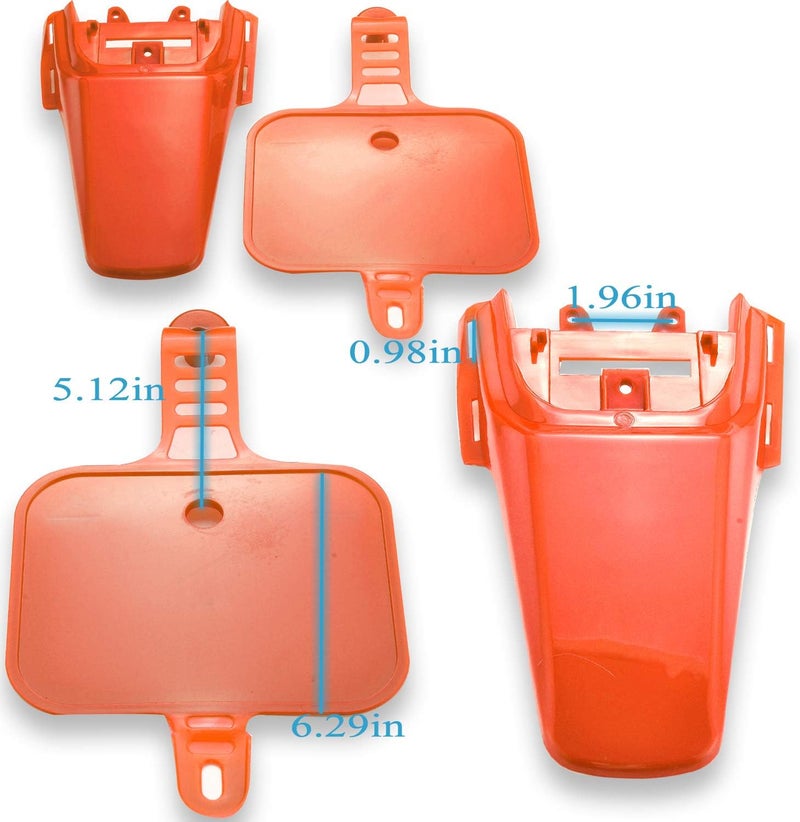 necaces Plastic Fender Fairing Kit Set,Plastic Body Fender Kit for XR50 CRF50 Chinese Mini Dirt Bikes(Orange) - Image 5