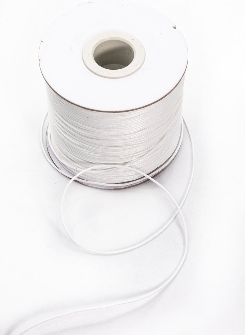 High-Quality Leather Cord - 200 Yards, Available in 0.8mm- White - Image 2