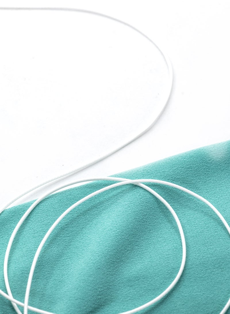 High-Quality Leather Cord - 200 Yards, Available in 0.8mm- White - Image 3