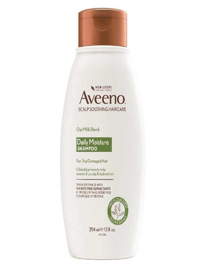 Aveeno Aveeno Farm-Fresh Oat Milk Sulfate-Free Shampoo with Colloidal Oatmeal & Almond Milk, Moisturizing Shampoo for All Hair Types, Safe for Color-Treated Hair, Paraben & Dye-Free, 12 Fl Oz  - Image 1