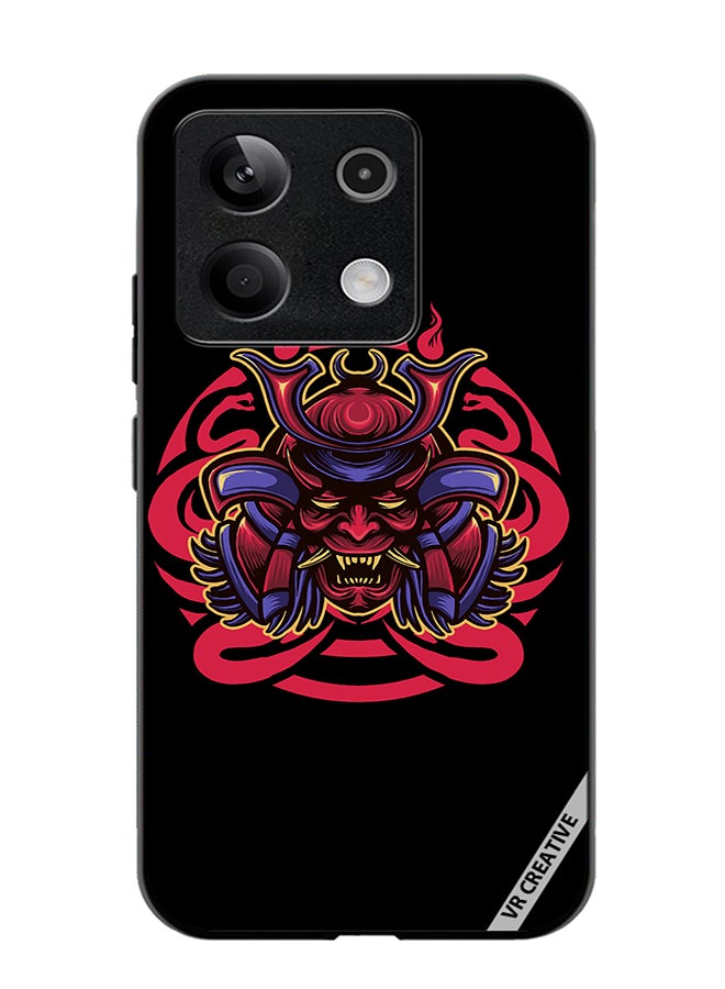 VR CREATIVE Protective Case Cover For Xiaomi Poco X6 Japanese Samurai Mask Design Multicolour - Image 1