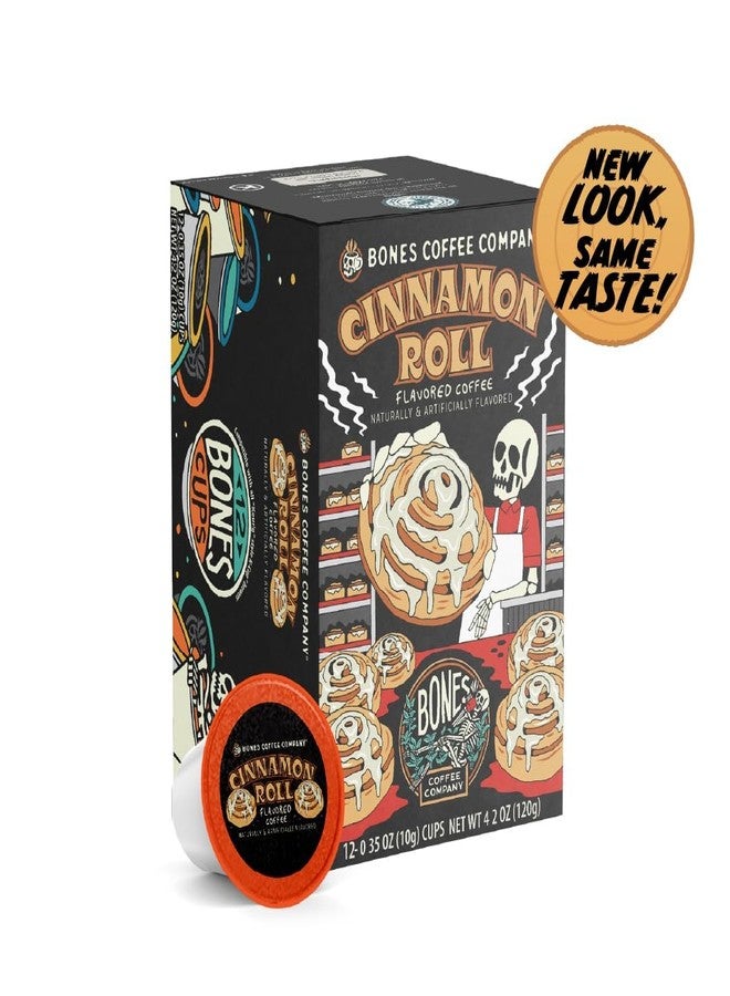Bones Coffee Company Cinnamon Roll Flavored Coffee Pods, Low Acid Medium Roast Single-Serve Bones Cups, Compatible with 1.0 & 2.0 K-Cups Brewers Coffee Maker, 12 Count - Image 3