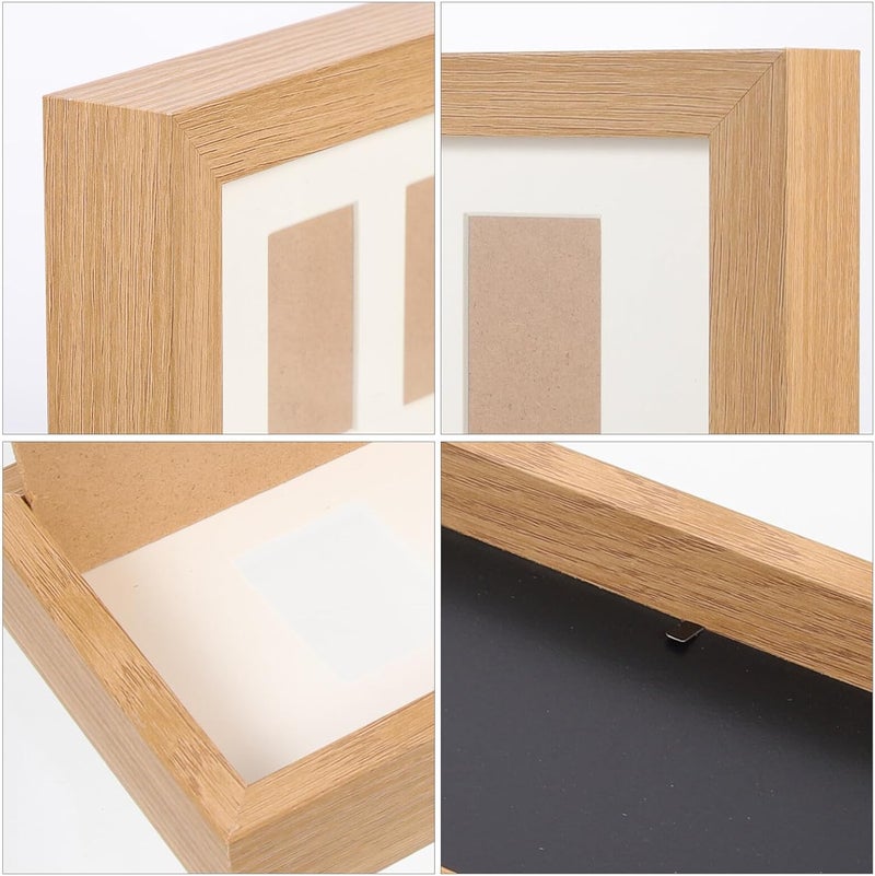 Picture Frame and Keepsake Frame for Infants, Wooden 6-hole Tabletop Photo Holder for Newborns and First Year Memory Display, Suitable for ’s Monthly and Birthday Photos - Image 3