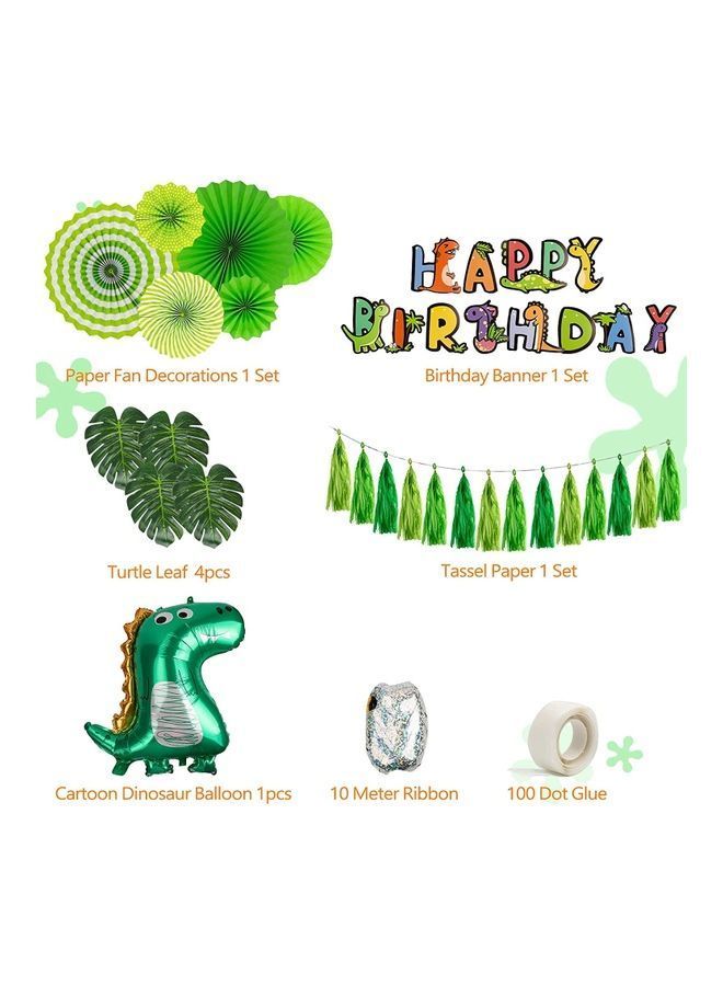 NIBEMINENT Dinosaur Happy Birthday Party Decoration Balloon Set - Image 2