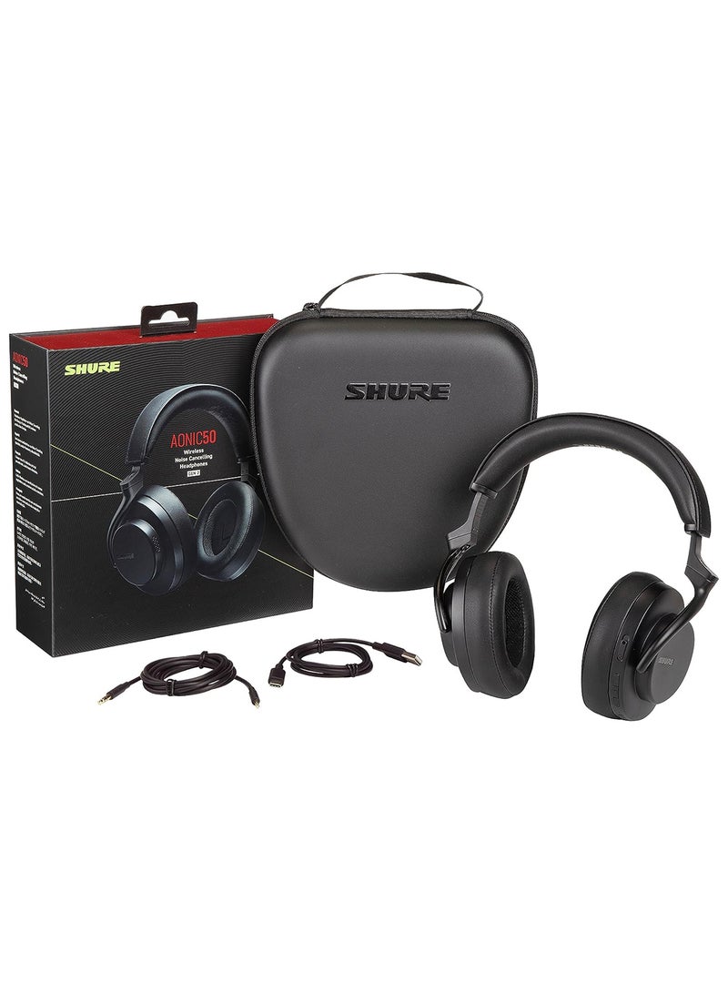 شور سماعات رأس Aonic 50 Gen 2 اللاسلكية المانعة للضوضاء، صوت ممتاز بجودة الاستوديو، بلوتوث 5، معادل صوت قابل للتخصيص، ملاءمة مريحة فوق الأذن، عمر بطارية يصل إلى 45 ساعة، أدوات تحكم بأطراف الأصابع - Image 2