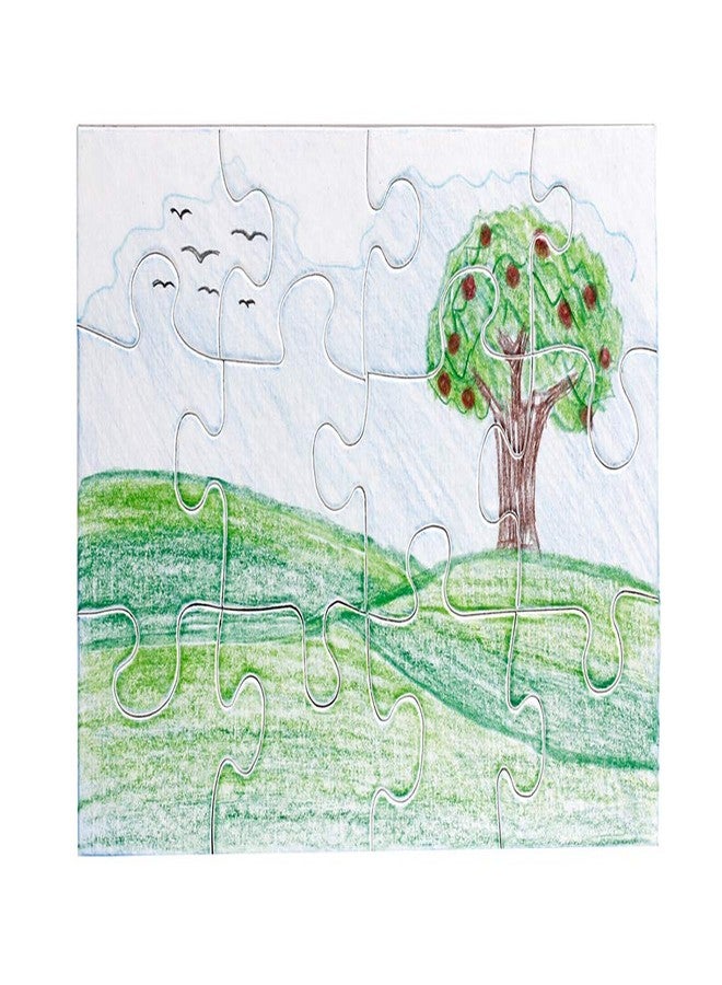 Hygloss 6 Blank Jigsaw Puzzles with Envelopes - 5 x 7 Inch, 12 Pieces Each - Hygloss DYI Party invites, Perfect for Decorating, Kids' Activities, Arts & Crafts or Party Favors - Puzzle to Draw On for Crafts - Image 4