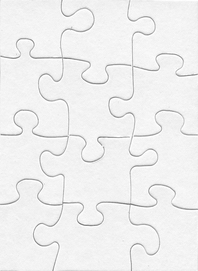 Hygloss 6 Blank Jigsaw Puzzles with Envelopes - 5 x 7 Inch, 12 Pieces Each - Hygloss DYI Party invites, Perfect for Decorating, Kids' Activities, Arts & Crafts or Party Favors - Puzzle to Draw On for Crafts - Image 1