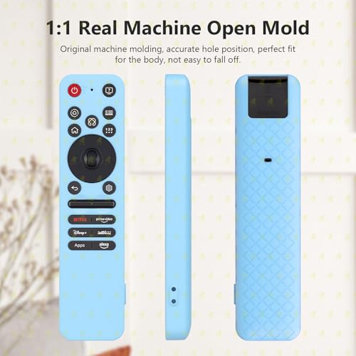 RAYA Silicone Remote Cover Compatible with 2025 LG AI TV QNED 8AA / 8CA Smart TV Remote Case with Lanyard (Blue) - Image 3
