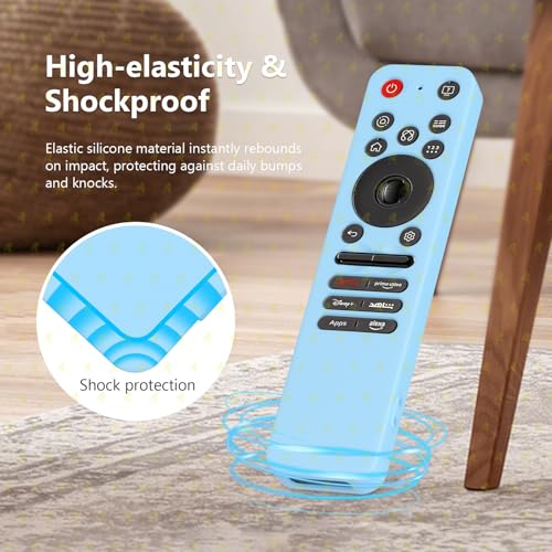 RAYA Silicone Remote Cover Compatible with 2025 LG AI TV QNED 8AA / 8CA Smart TV Remote Case with Lanyard (Blue) - Image 4