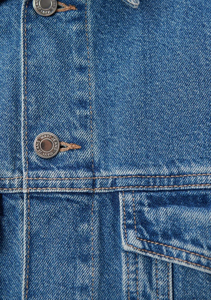 MAVI Blue Men's Ryan Dark Indigo Jean Jacket 0110001-80480
