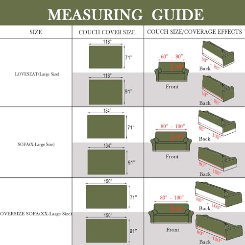 HANDONTIME Christmas Green Sofa Cover Vintage Couch Cover for Dogs 71" X118" Couch Cushion Covers with Tassel Sofa Cover Boho Sofa Covers for 3 Cushion Couch Chenille Soft Loveseat Sofa Covers - Image 5