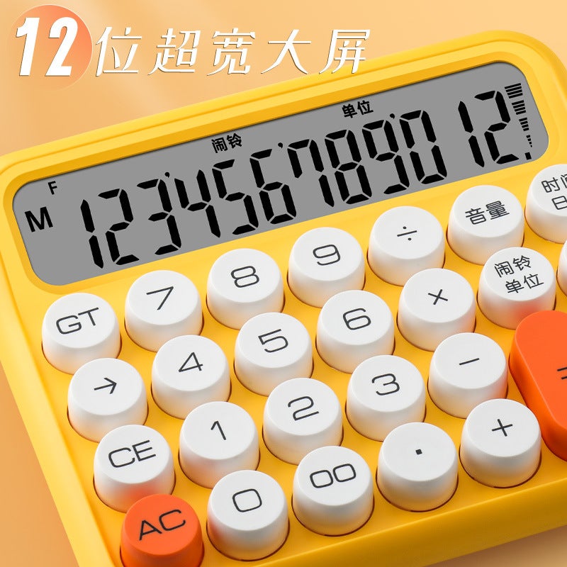 Flexible Keyboard College Student Calculator Office With 12 Ins Goddess Mechanical Voice High Color Value Business Use - Image 4