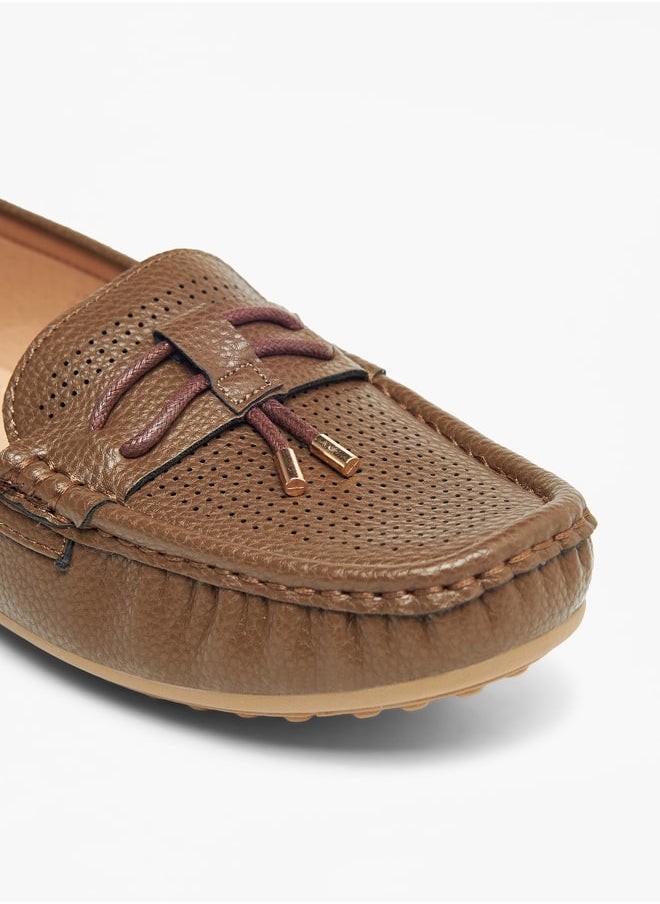 Le Confort Textured Slip-On Loafers with Tassel Detail  - Image 4