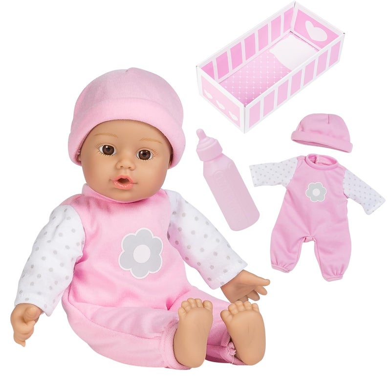 Adora   Exclusive Sweet Babies Collection  11  Soft And Cuddly Girl Baby Doll | Machine Washable  Birthday Gift For Ages 1+ - Baby Blossom  Pink/White - Image 1