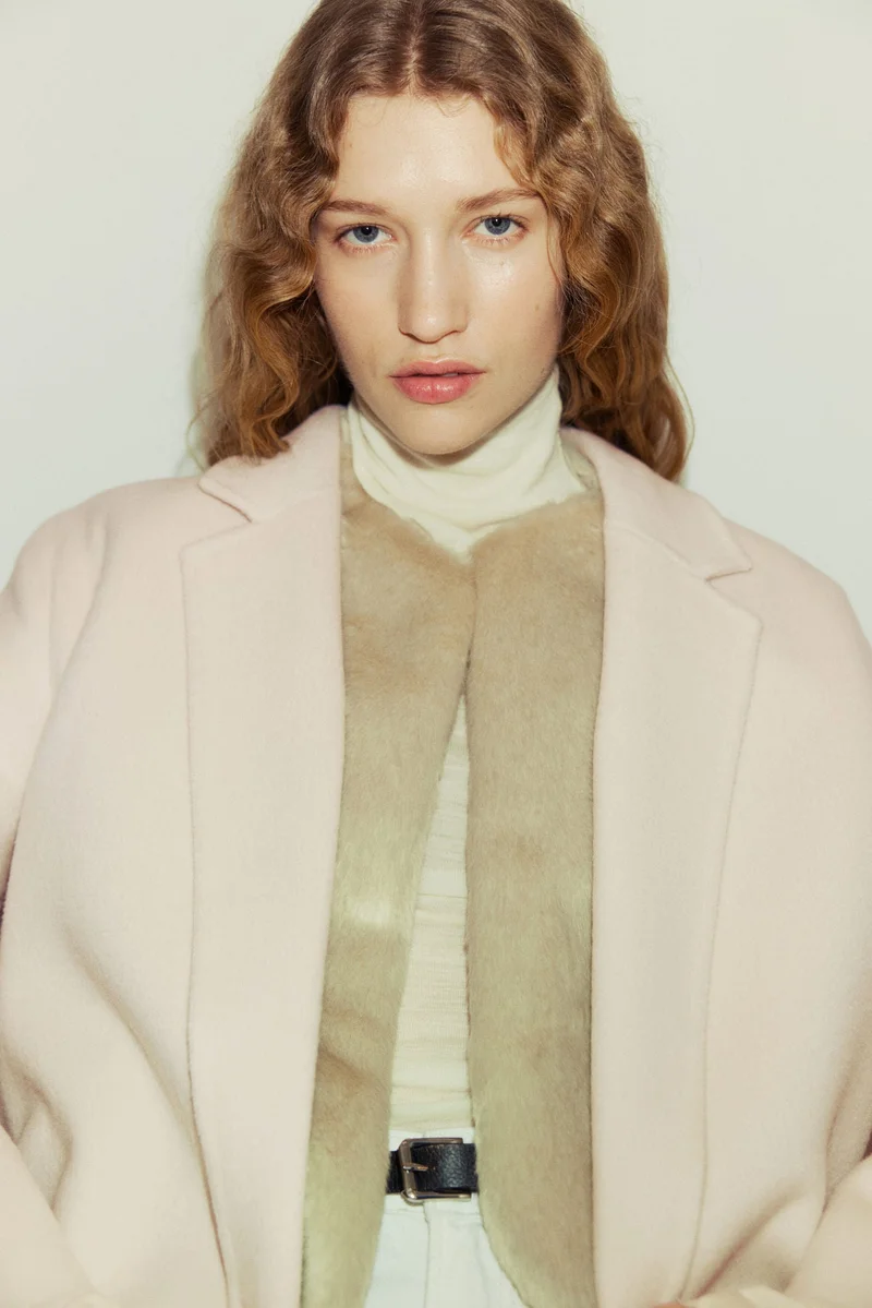 اتش اند ام معطف مصنوع يدوياً من مزيج الصوف