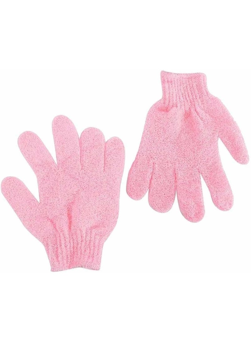 Gonice 2 Pieces Exfoliating Gloves Body Scrub Bath Gloves, Double Sided Exfoliating Gloves for Body clean, Skin Shower Scrubber (Pink)  - Image 4