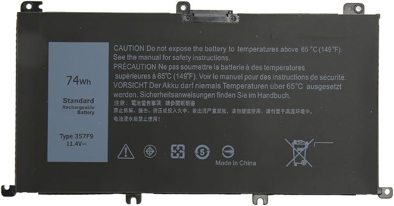 Replacement Battery for Dell 15 7000 Gaming Laptop 74Wh 357F9 71JF4 5000mAh - Image 2