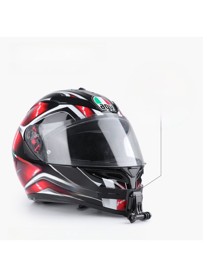 Helmet Bracket Motorcycle Helmet Chin Bracket Mounting ACTION/mountain Dog/Gopro11/9 Camera Accessories-Color:Simple Chin +360 Rotating J Seat