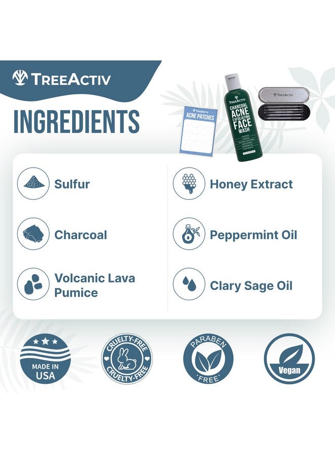 TreeActiv طقم أدوات إزالة الحبوب مع غسول الوجه و لاصقات حب الشباب أدوات إزالة الرؤوس السوداء الاحترافية طقم الوجه أداة استخراج الرؤوس السوداء من الفولاذ المقاوم للصدأ إزالة الحبوب والرؤوس السوداء والبيضاء - Image 5