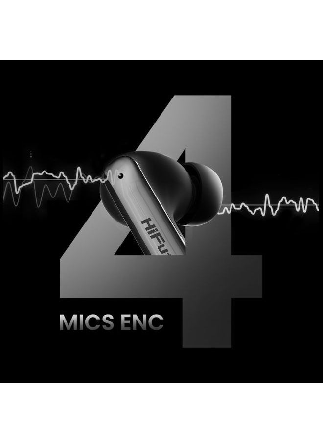 HiFuture SonicAIR 4MIC 35Hrs Comfort Fit Wireless Earbuds, Black Color, HESA  - Image 5