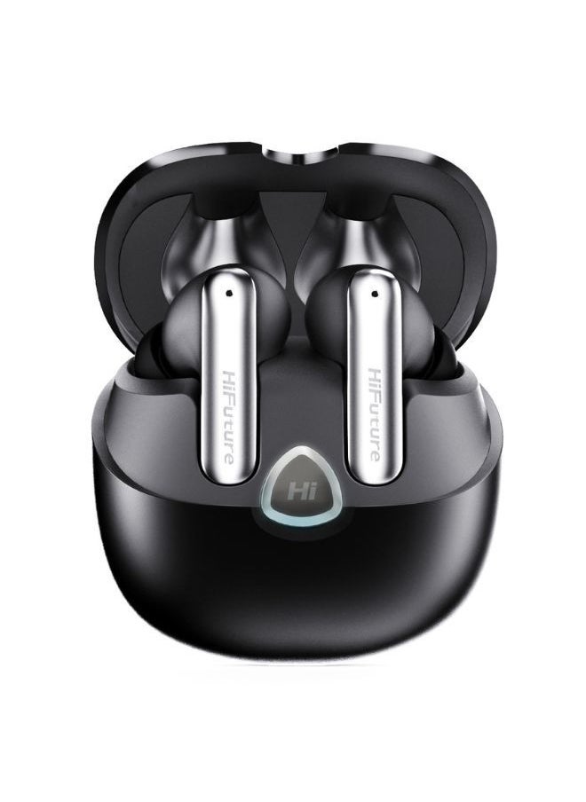 HiFuture SonicAIR 4MIC 35Hrs Comfort Fit Wireless Earbuds, Black Color, HESA  - Image 1
