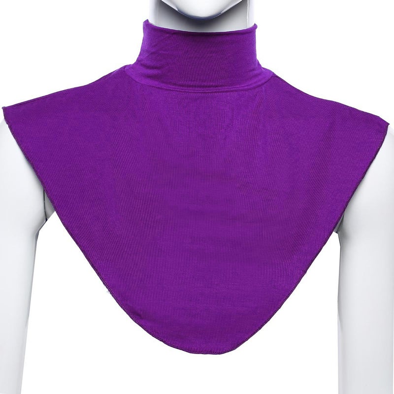 Modal Collar Shirt Cover Scarf Neck Bib Purple
