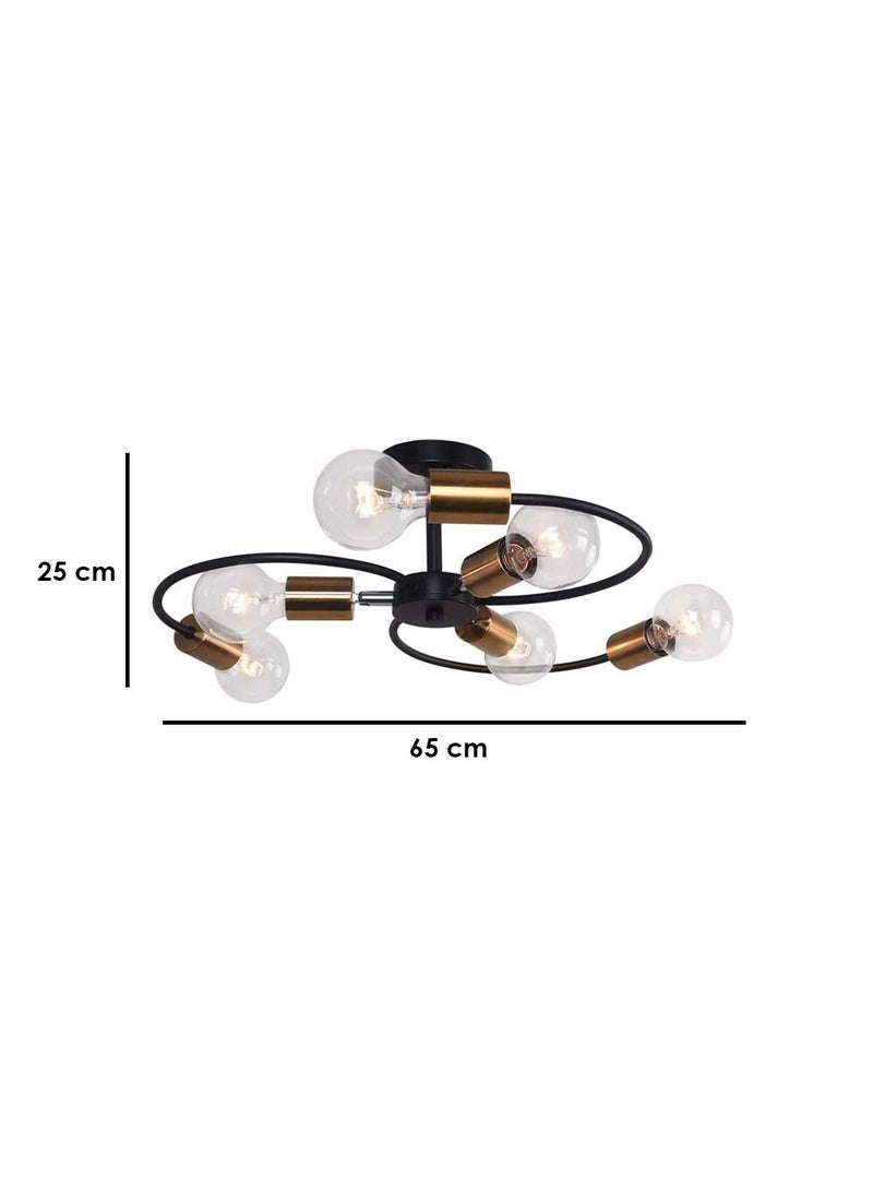 Y-LIGHTS Ceiling Lamp - Black And Gold - Image 4