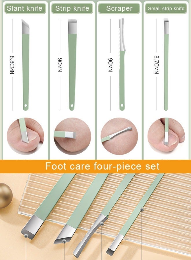 Super ZYouth 16 Piece Professional Pedicure and Nail Clipper Manicure Tool Set for Face Hand and Foot Care Green - Image 5